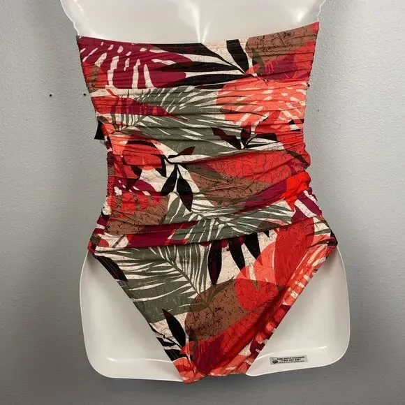 NWT Carmen Marc Valvo One Piece Swim Suit Size 8